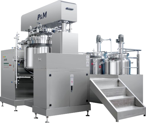 供应产品        pvm-b真空均质乳化机组由乳化锅水锅,油锅,真空装置